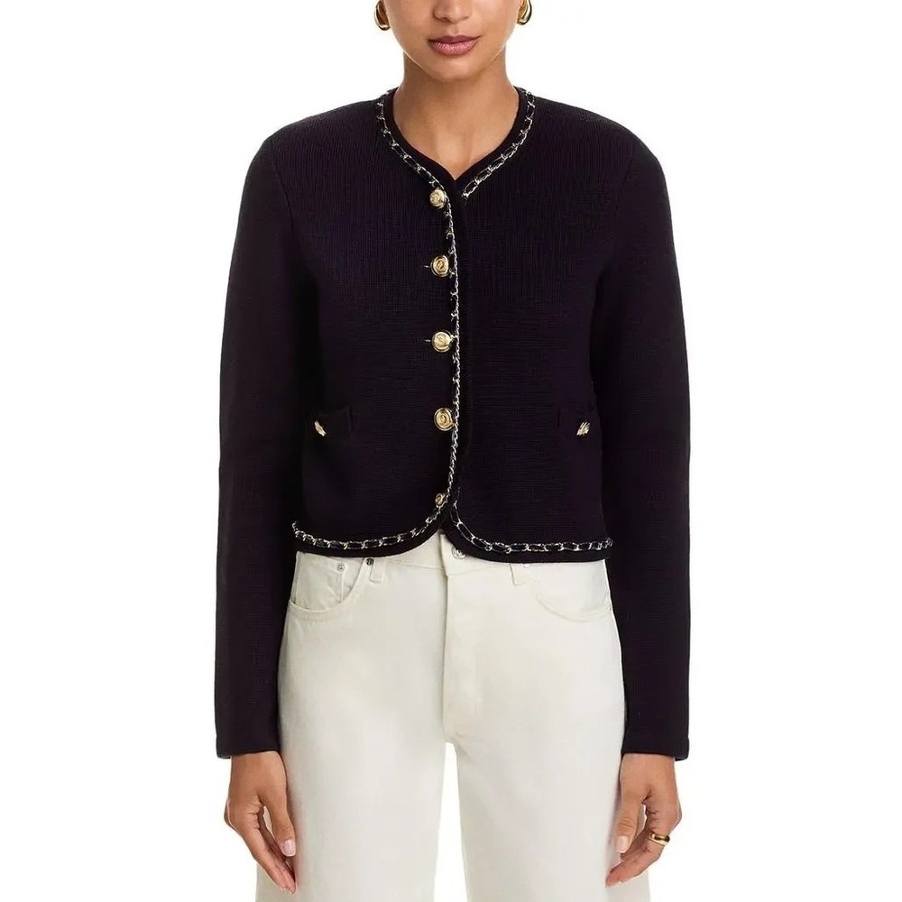 Cinq à Sept Women's Structured Benoite Cardigan Navy Size XS